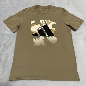 Adidas Shirt Mens Small Green Desert Camouflage Fade Gym Workout Athletic Sports